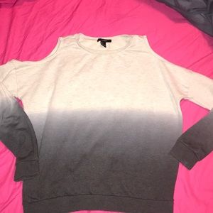 Forever 21 Cold Shoulder Ombré sweatshirt